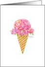 Birthday Flower Ice Cream Cone Wonderful Celebration Sweet As You card