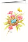 Thinking of You Nest Flowering Branch Blessings card