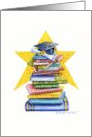Graduation Congratulations Stack of Books You Are a Shining Star card