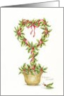 Christian Christmas Heart Topiary Blessings Love Joy Peace card
