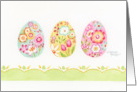 Friend Easter Three Decorative Easter Eggs Surprises in Spring card