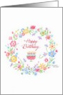 Friend Birthday Fields of Flowers Country Wreath Kind Special Friend card