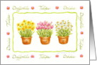Thank You Garden Daffodils,Tulips, And Daisies card