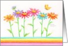 Birthday Rainbow Daisies Beautiful Day Love Happiness card