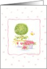 Mother’s Day Topiary Rose Basket Love Happiness card