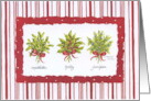 Christmas Winter Bouquets Merry Christmas Joy Happiness New Year card