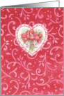 Valentine Tulip Bouquet Heart Dancing Vine Beautiful Joy Happiness card