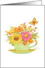 Thanksgiving Autumn Teacup Bright Beautiful Day Blessings card