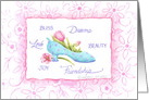 Birthday Princess Flower Shoe card