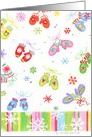 Christmas Children’s Holiday Mittens And Snow card