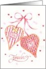 Valentine’s Day Forever Together You Me Hearts Our Love Is the Best card