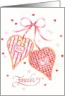 Valentine’s Day Forever Together You Me Hearts Our Love Is the Best card