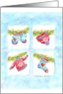 Thank You Christmas Garland of Warm Winter Clothes Very Special card
