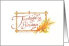 Thanksgiving Blessings Gifts of Autumn card
