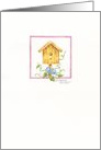 Get Well Birdhouse With Blue Morning Glories card