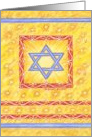 Hanukkah Star of David Shing Bright Light card