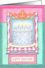 Birthday Princess Party Cake Celebrate Enjoy Sweet as You card