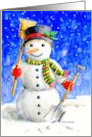 Christmas We’ve Moved Change Of Address Busy Snowman New Home card