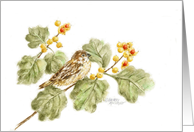 Birthday Beautiful Sparrow In Autumn card