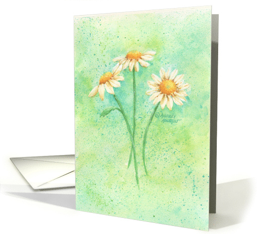 Thinking of You Three Graceful Daisies Warm Caring thoughts card