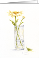 Thinking Of You Thoughts and Prayers White Daisy In Vase card