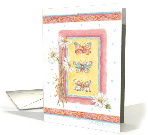 Mother's Day Beautiful Butterflies and Flowers card (1161750)