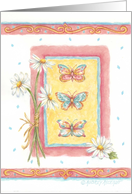 Mother’s Day Three Butterflies Daisies Beautiful Day With Love card