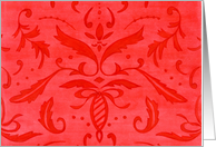 Hospitality Christmas Thank You Elegant Red Damask Wonderful Time card