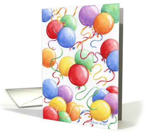 Birthday Balloons Celebrate the Day HAPPY BIRTHDAY card (118477)