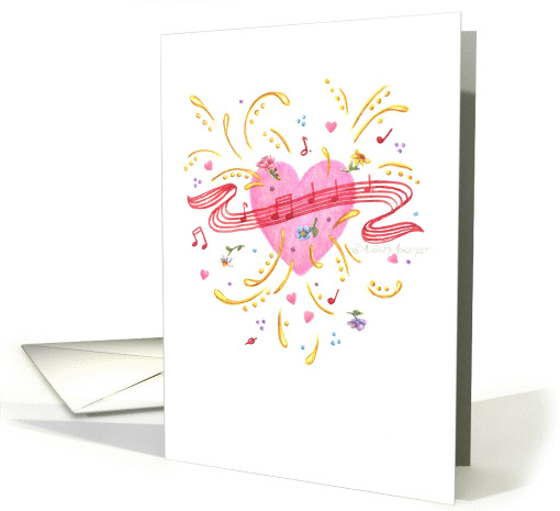 Valentine's Day Heart Singing Love card (125234)