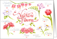 Valentine For The One I Love Valentine Flowers card