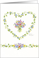 Wedding Christian Wildflowers And Ivy Heart card