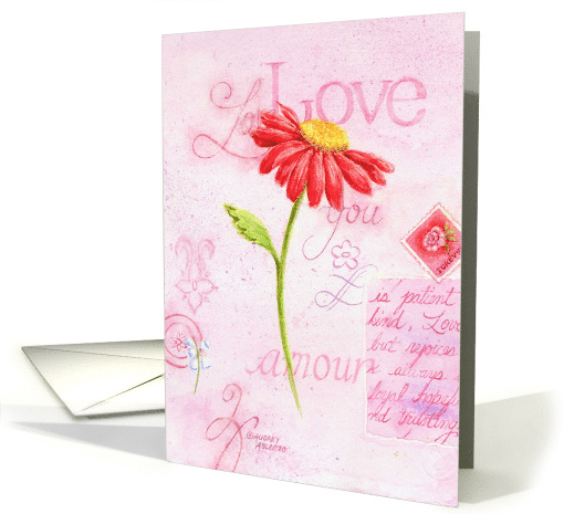 Valentine's Day Religious Love Letters Red Daisy... (1349992)