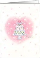 Wedding Cake Christian Congratulations God Bless Love and Happiness card