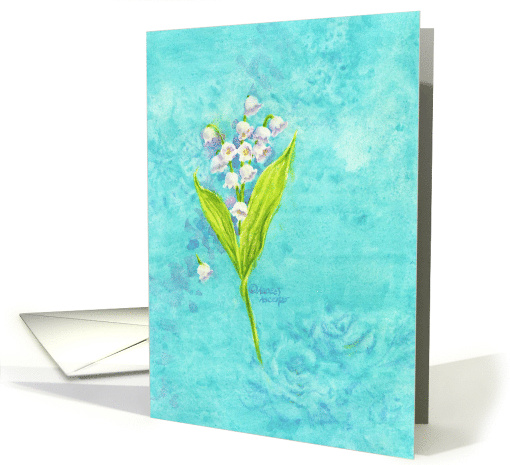 Wedding Christian Congratulations Lily of the Valley God Bless card