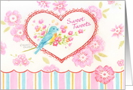 Birthday Beautiful Blue Song Bird Sweet Tweets Joy and Happiness card