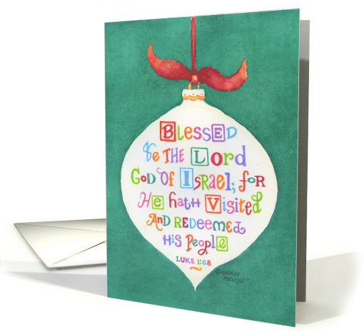 Christian Scripture Christmas Ornament Fun Blank card (1455108)