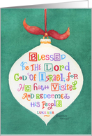 Christian Scripture Christmas Ornament Blank Card