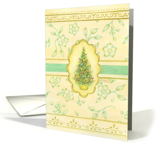 Christmas Christian Christmas Tree Blessings of Joy and Peace card