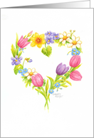 Mother’s Day Spring Floral Heart Beautiful Day of Love Joy Happiness card