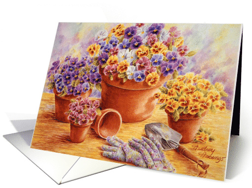 Thinking of You the Gardeness Pansies Caring Thoughts God... (1538020)