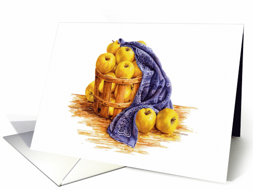 Thanksgiving Golden Delicious Apple Basket card (1539950)