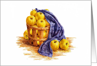 Thanksgiving Golden Delicious Apple Basket card