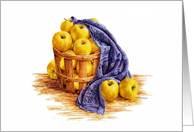 Birthday Golden Delicious Apple Basket card