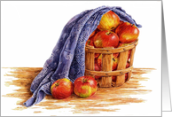 Apple Day Red Empire Apple Basket Special Day Enjoy Delicious card