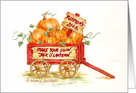 Halloween Pumpkin Wagon Fun card