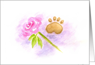 National Dog Day Rose Paw Print Celebrate Your Best Friend card