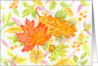 Christian Thanksgiving Enjoy Beautiful Autumn Leaves Blessings card