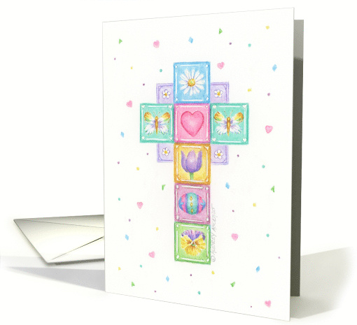 Easter Cross Patchwork Joys and Blessings card (1602166)