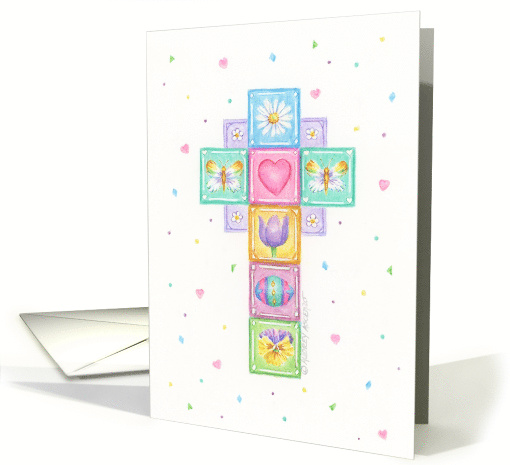 Friend Easter Cross Patchwork Special Friend Joys and Blessings card